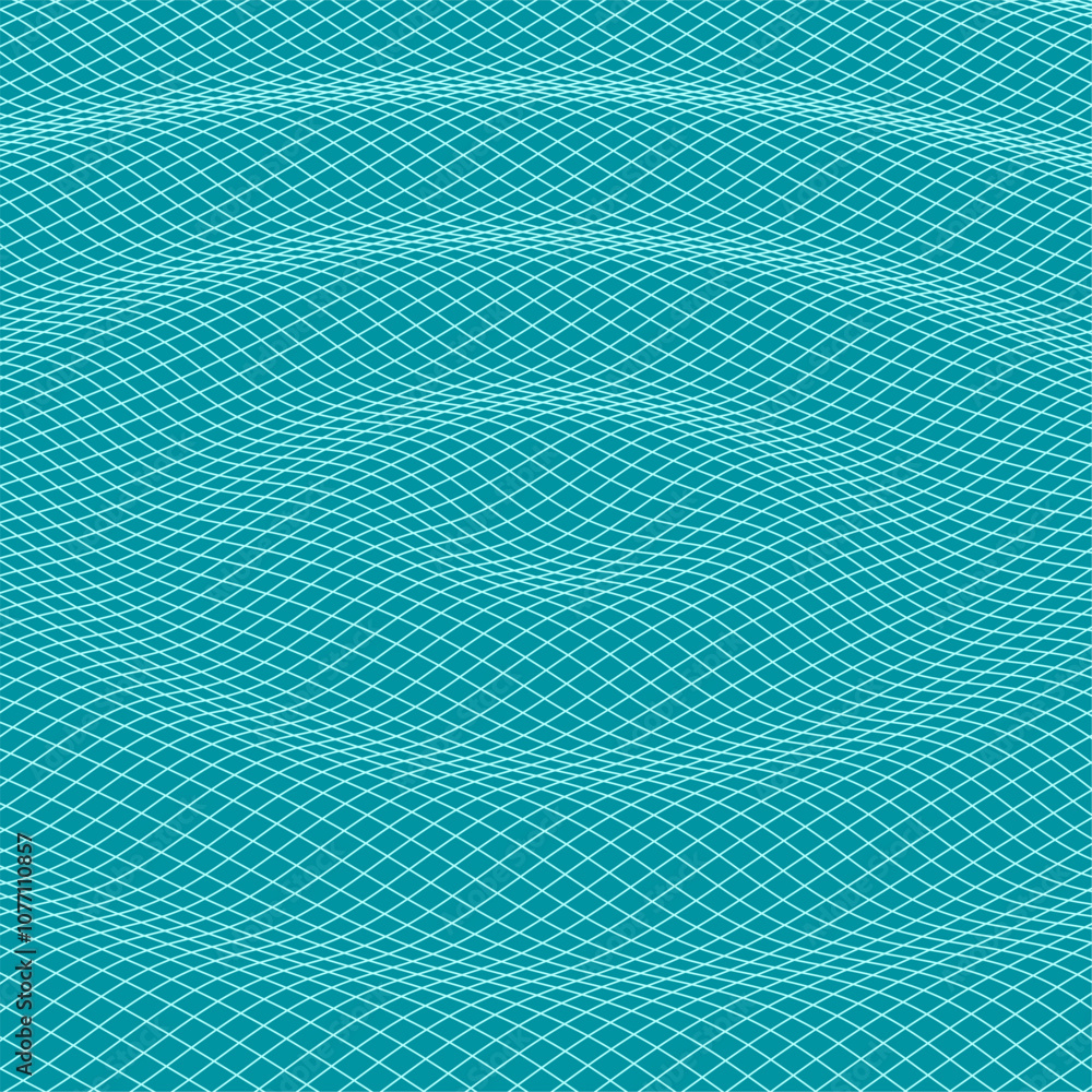 Poster Waves of particles. Lines technology background. Pattern for presentations. Liquid waves abstract template. Vector illustration