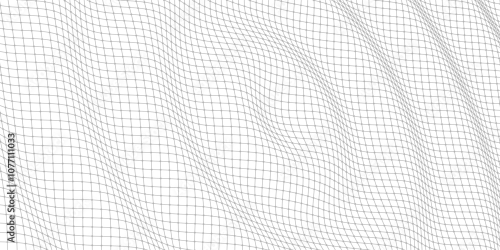 Poster Waves of particles. Lines technology background. Pattern for presentations. Liquid waves abstract template. Vector illustration