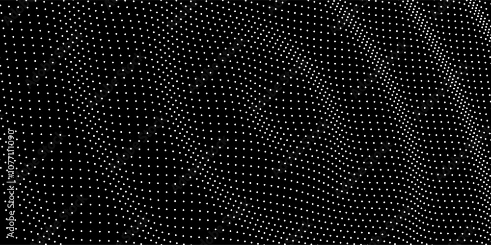 Poster Waves of particles. Lines technology background. Pattern for presentations. Liquid waves abstract template. Vector illustration