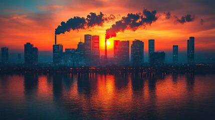 Fototapeta premium An shows CO2 emissions by country contributing to global warming