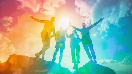 Team building (close up focus on