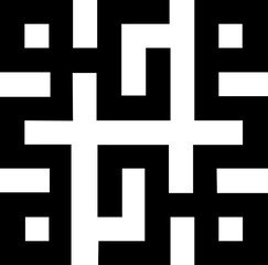 Obraz premium Kufic pattern with a white background