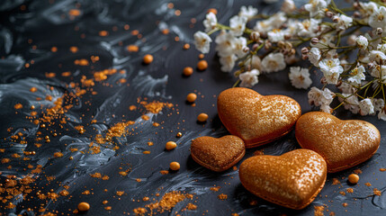 A bowl of popcorn is scattered on a table with a black rimmed bowl and a silver bowl