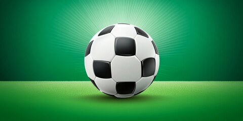 Naklejka premium A design for a soccer or football banner with a green theme, made with vector graphics