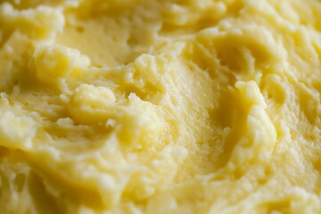 Yellow potato puree texture. Image illustrated food for advertisement