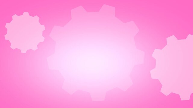 Pink gradient background with spinning wheel object. Technology illustration