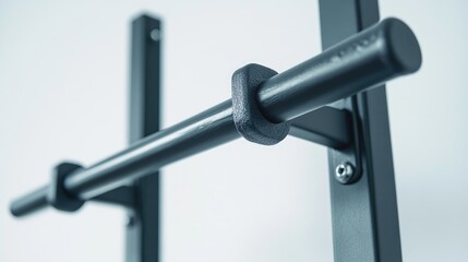 Naklejka premium Adjustable pull-up bar on a white background, perfect for upper body and home workout routines