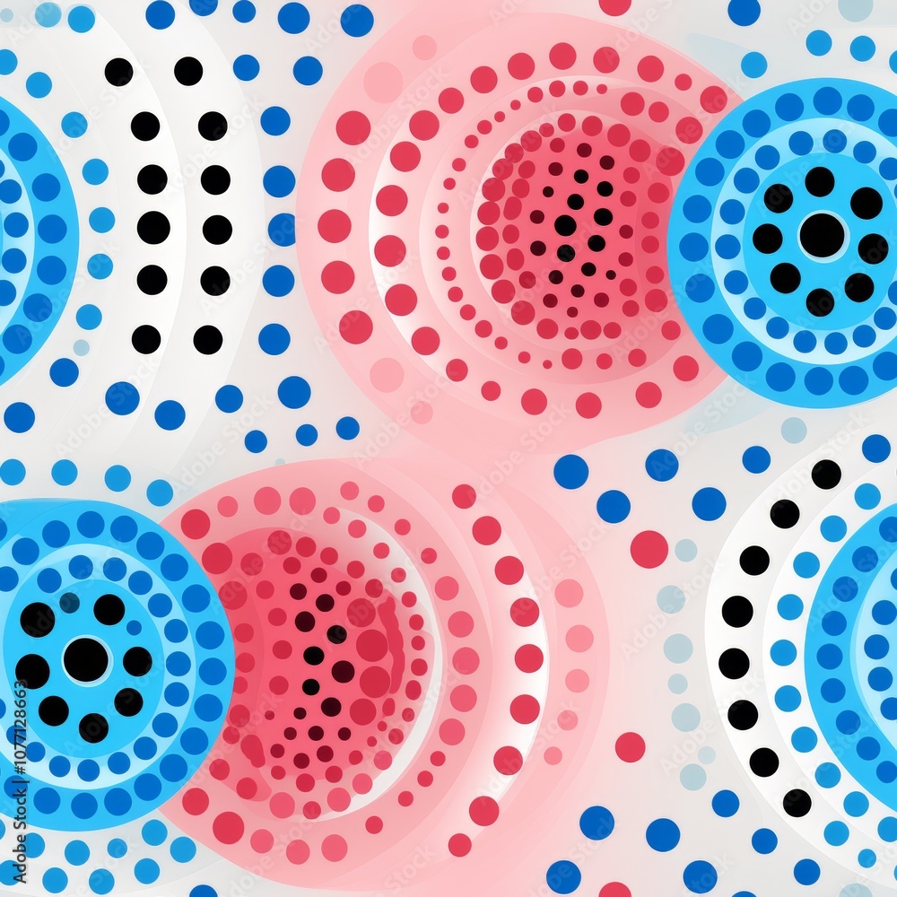 Poster minimalistic pattern design featuring repeating stripes or dots in two contrasting colors