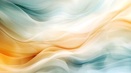 Obraz premium Abstract Background with Wavy Lines in Orange, White, and Blue Hues