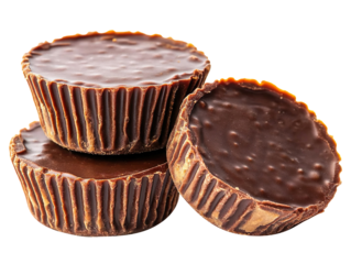 Reeses peanut butter cups isolated on transparent background