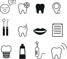 Dental icon set