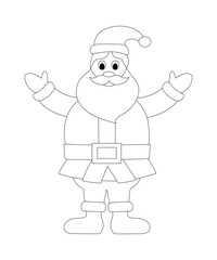 Fototapeta premium Christmas coloring page for kids