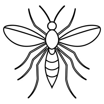 recommend clip art: Minimalist Mosquito Icon Logo Vector on White Background