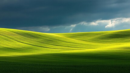 Obraz premium sky and green field 