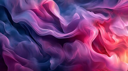 Obraz premium Abstract Background with Wavy Lines in Purple, Pink, and Blue Colors