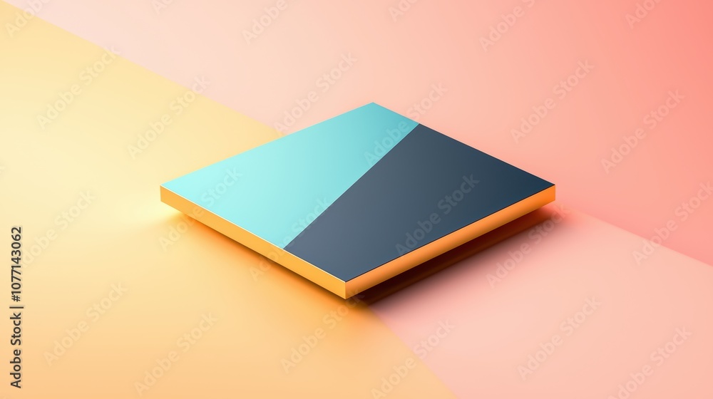 Aufkleber a two tone gold gradient with a sharp transition, ideal for modern and minimalist designs.