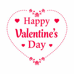 Happy Valentine Day Typography Design