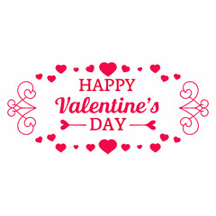 Happy Valentine Day Typography Design