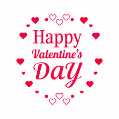 Happy Valentine Day Typography Design