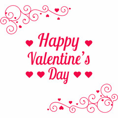 Happy Valentine Day Typography Design