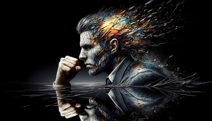 Creating a New Path in Business and Never Giving Up , New Technology , How to Make Money ,Smart , Cybersecurity , Superhero Businessman Facing Challenges ,Company Issues,  AI , 4K , Background