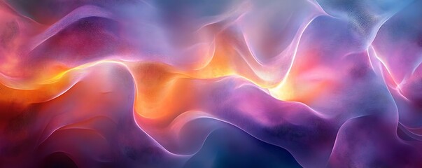 Obraz premium Abstract Background with Wavy Lines in Purple, Orange, and Blue Hues