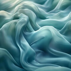 Obraz premium Soft Abstract Fluid Shapes in Pastel Green and Blue Hues