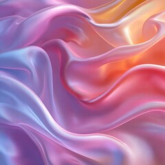 Obraz premium Soft Abstract Fluid Shapes in Pastel Green and Blue Hues