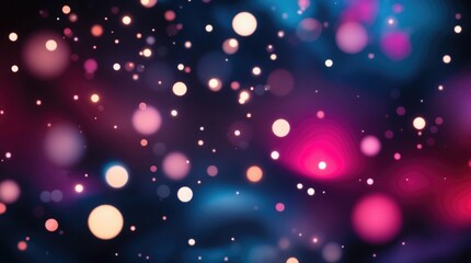 Dark Blue Lilac and Bright Pink Bokeh Background

