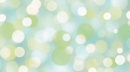 Obraz premium Mint Lime Blue Bokeh Background with Soft Pastel Colors