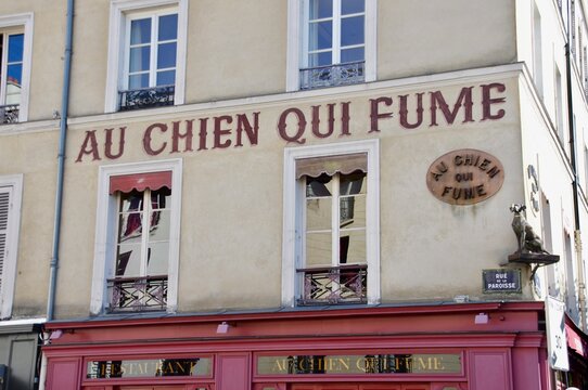Au chien qui fume restaurant, Versailles, France, August 2012. 