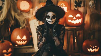 Spooky pumpkin carvings