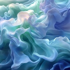 Obraz premium Soft pastel abstract waves of flowing fabric in motion