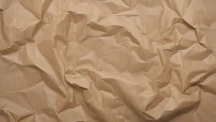 Obraz premium Crumpled brown paper pattern or background