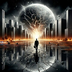 Creating a New Path in Business and Never Giving Up , New Technology , How to Make Money ,Smart , Cybersecurity , Superhero Businessman Facing Challenges ,Company Issues,  AI , 4K , Background