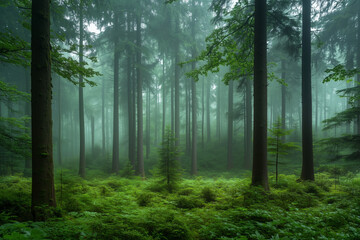 Obraz premium Beautiful forest landscape.