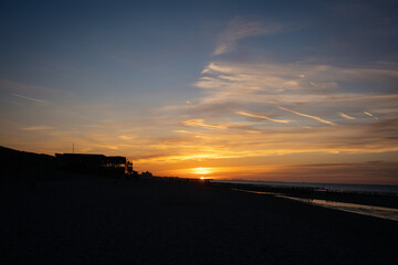 Sonnenuntergang am Strand von Cadzand