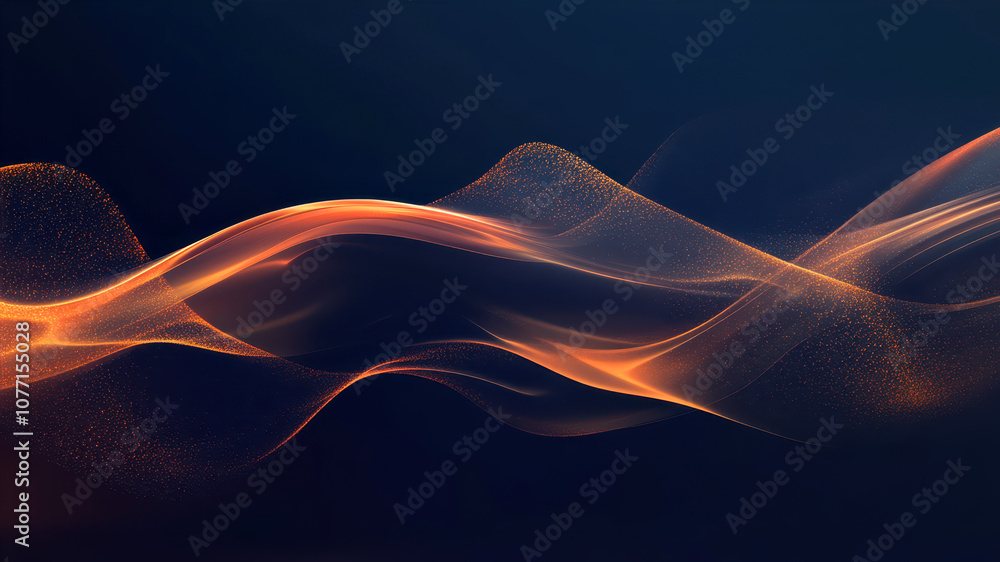 Poster abstract digital background showcasing dynamic light and sound waves in vibrant colors