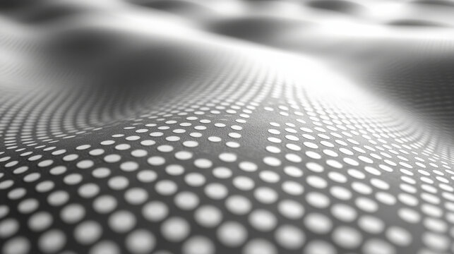 Abstract dotted background with halftone pattern creating textured effect. design features smooth, flowing appearance with varying dot sizes, evoking sense of depth and movement