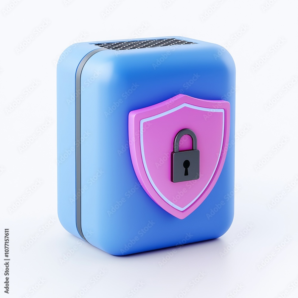 Poster an it and cybersecurity theme could benefit from this futuristic server stack with glowing neon ligh