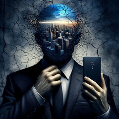 Cybersecurity , Superhero Businessman Facing Challenges ,Creating a New Path in Business and Never Giving Up , New Technology , How to Make Money ,Smart ,Company Issues,  AI , 4K , Background
