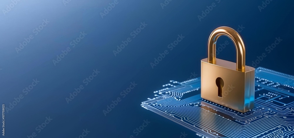Poster concept for a cybersecurity service which incorporates motherboards and safety authentication networ