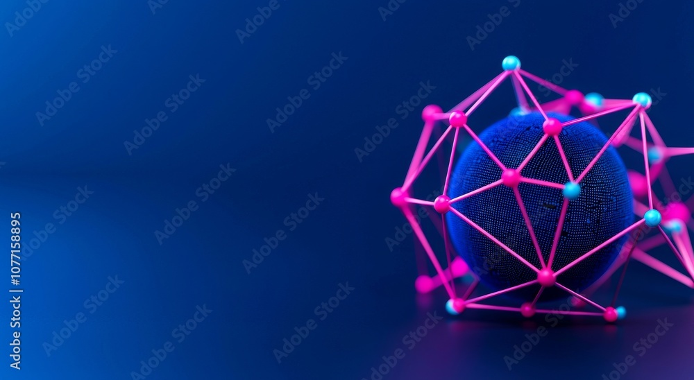 Aufkleber big data concept illustrated in three dimensions. blockchain and databases for the future. cybercity