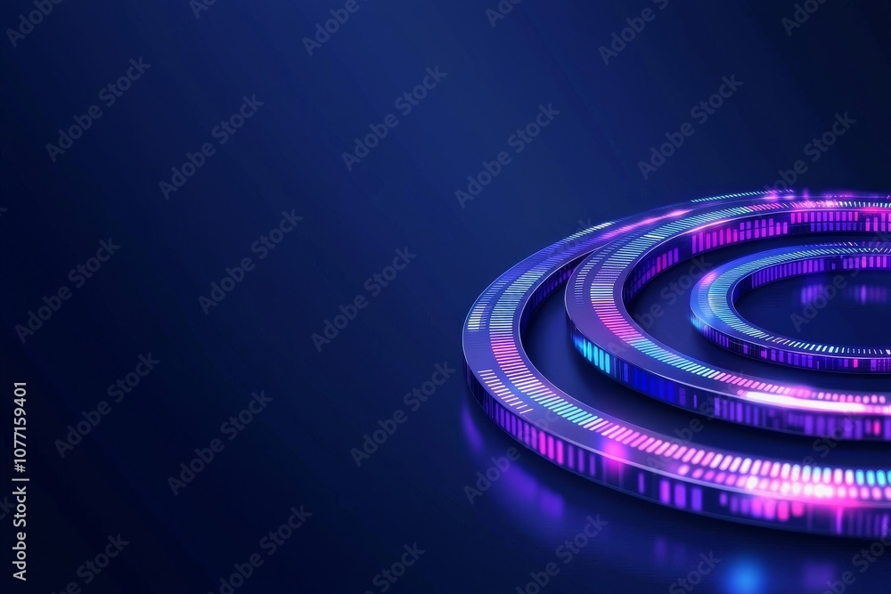 Poster graphic design template concept for quantum computer technology. the gravitational wave in quantum c