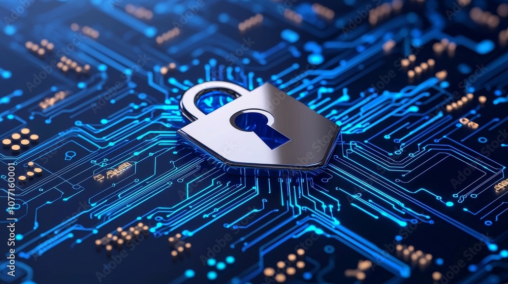 Poster abstract binary code concept on a dark blue background. cyber security technology concept shield pro