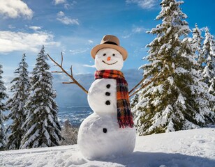 Fototapeta premium Mitten im Schnee