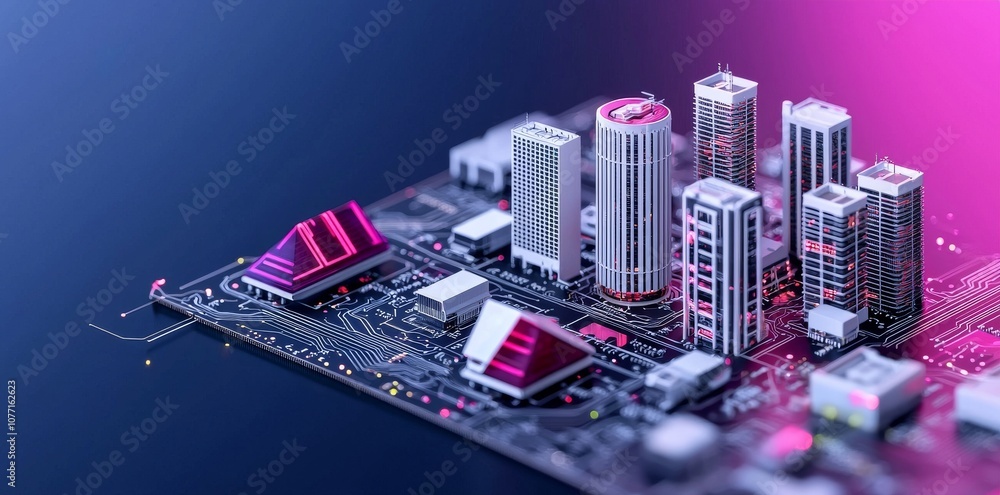 Aufkleber background of digital mainboard cpu circuit abstract futuristic connecting data quantum processor