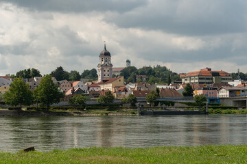 Vilshofen at the Danube river in Bavaria in Germany