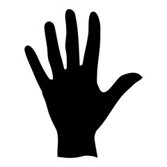 Obraz premium Hand Isolated On White