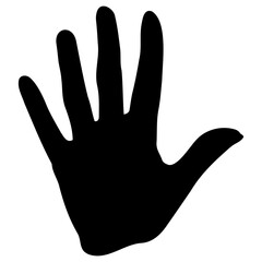 Obraz premium Hand Print Isolated On White